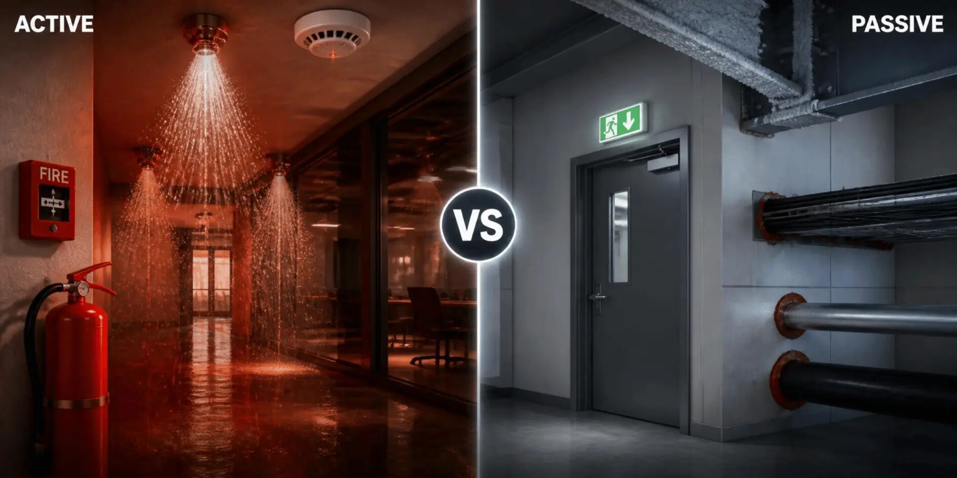 The Difference Between Active and Passive Fire Protection? Systems, Failures, and How an Audit Checks Both